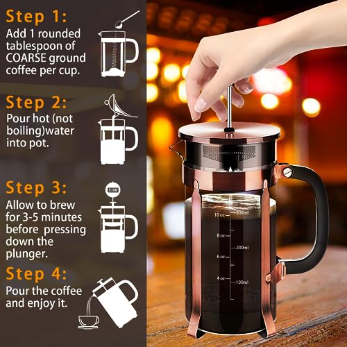French Press Coffee Maker 304 Stainless Steel Coffee Press