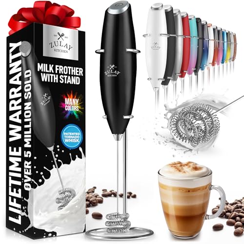 Zulay Powerful Milk Frother for Coffee with Upgraded Titanium Motor