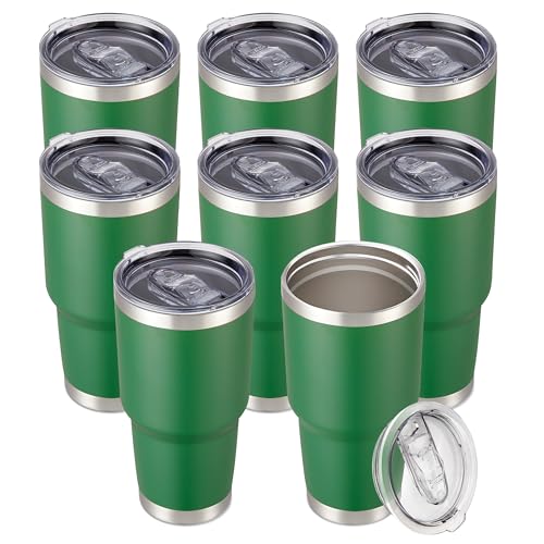 30 oz Tumbler with Lid Stainless Steel Tumblers Bulk (8 Count)