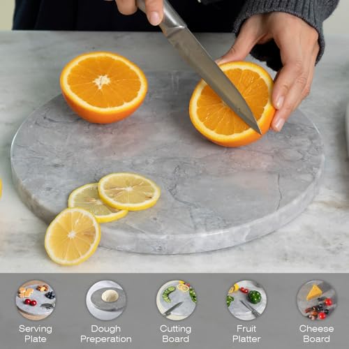 Round Marble Pastry Cutting Board