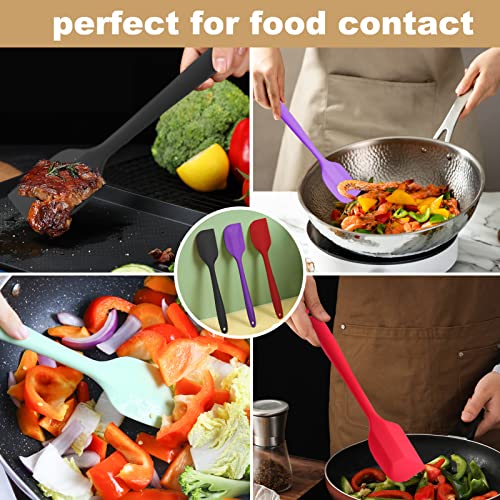 Silicone Spatulas 6 Pack 8.5 Inch Small Rubber Spatula Heat (6 Count)
