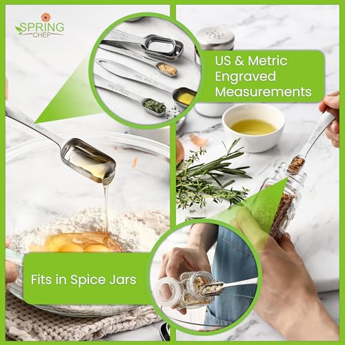 Stainless Steel Measuring Cups and Spoons Set of 10 w (10 Count)
