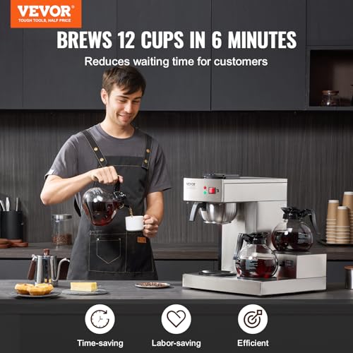 12 Cups Commercial Drip Coffee Maker