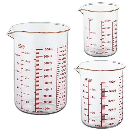 High Borosilicate Glass Measuring Cup Set