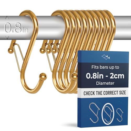 10 Pack Metal S Hooks for Hanging (10 Count)