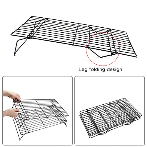 Cooling Rack 3 Tier Stackable Baking Rack Stainless Steel Wire Cooking Rack for Cooking Roasting Cooling