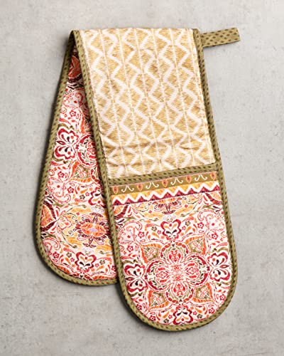 Double Oven Mitts 100% Cotton Double Oven Glove
