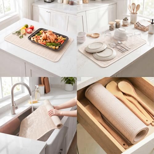 Silicone Dish Drying Mat for Multiple Usage