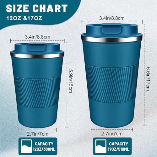 Insulated Coffee Tumblers with Flip Lid 12oz