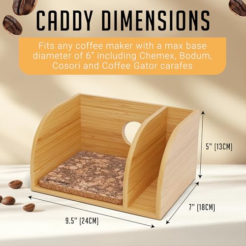 Pour Over Caddy for Chemex Bodum Cosori Coffee Makers Cork
