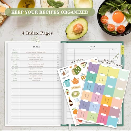 Blank Recipe Book Cookbook for 70 Recipes