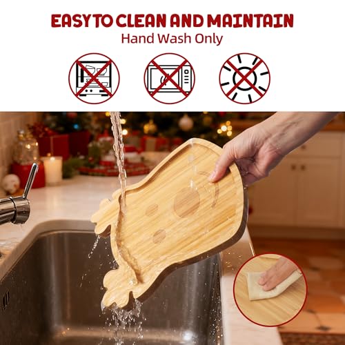 Christmas Reindeer Bamboo Serving Tray