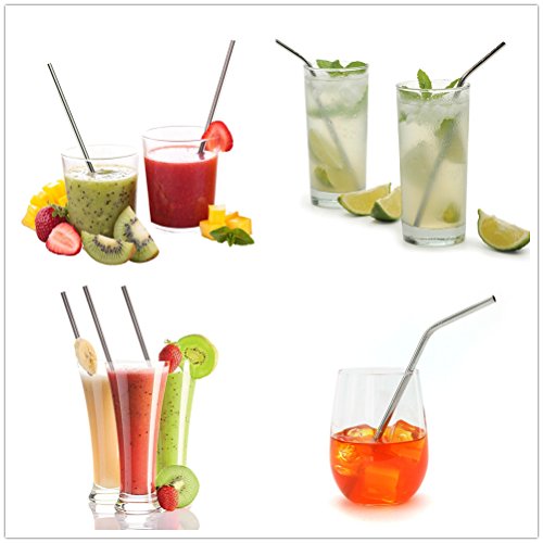 Reusable Stainless Steel Drinking Straws (23 Count)