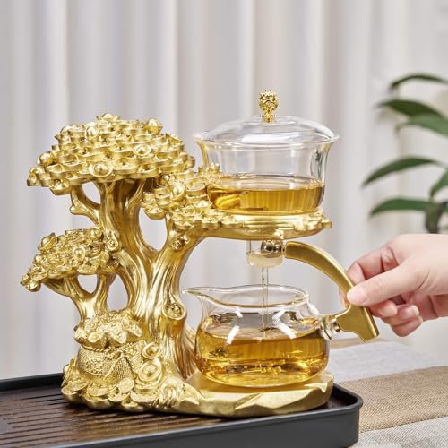 Glass Teapot Set with Infuser Semi Automatic Tea Set Magic Teapot