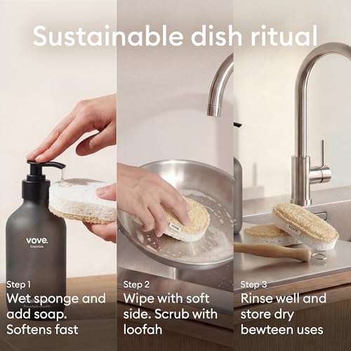 Cleaning Duo Bamboo Dish Brush Set and Natural Dish Sponges (7 Count)