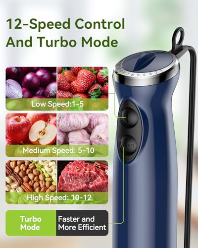 1000W 5 in 1 Immersion Blender Handheld BPA