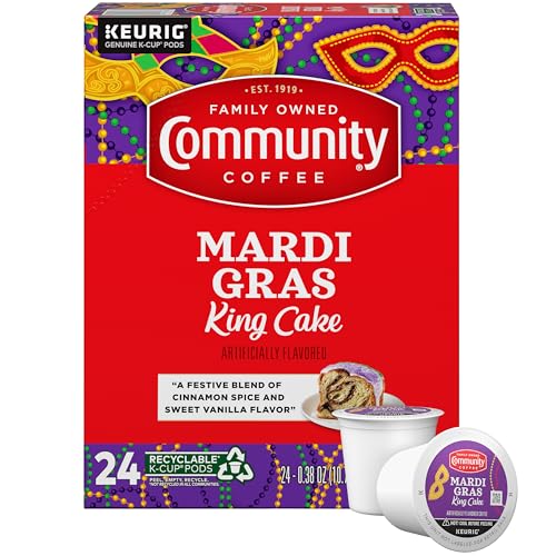 Mardi Gras King Cake Flavored 24 Count Coffee Pods