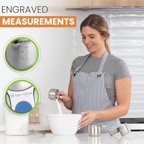 Magnetic Stainless Steel Measuring Cups Set of 7 (7 Count)