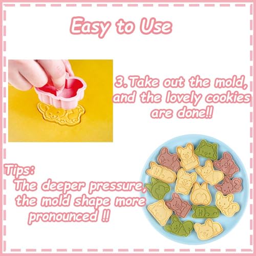8 Corgi Dog Cookie Cutters Set