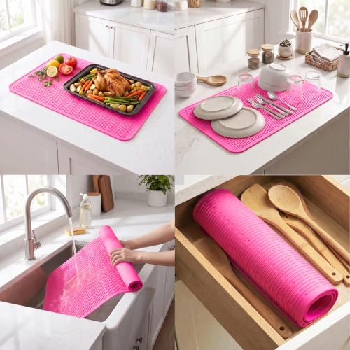 Silicone Dish Drying Mat for Multiple Usage