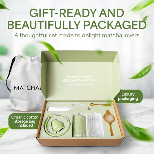 Matcha Whisk Set With Ceramic Matcha Bowl