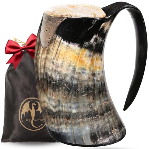 OLDEMPEROR Viking Drinking Horn Mug