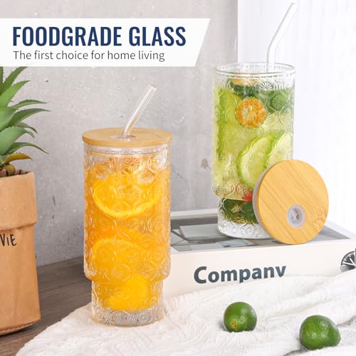 16 Oz Glass Cups Set of 2 (2 Count)