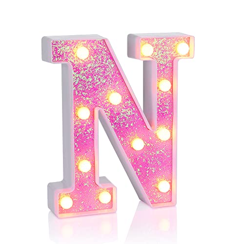 Pink Light up Letters (4.2329 Ounce)