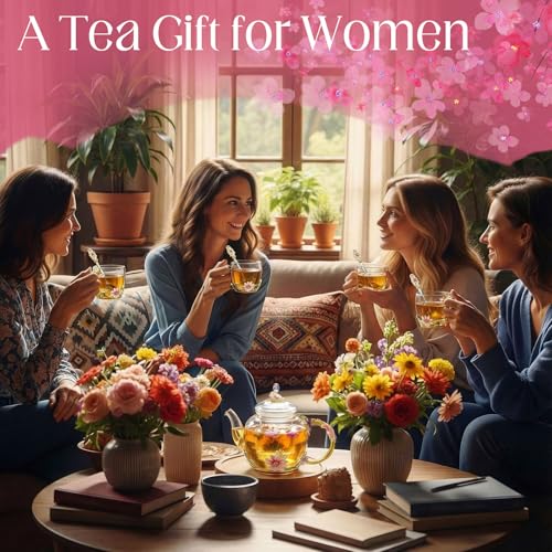 5 Pcs Floral Glass Tea Set (5 Count)