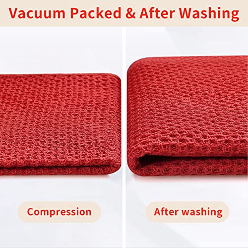 100% Cotton Waffle Weave Kitchen Dish Towels 4 (4 Count)