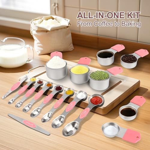 16 Piece Magnetic Measuring Cups and Spoons Set