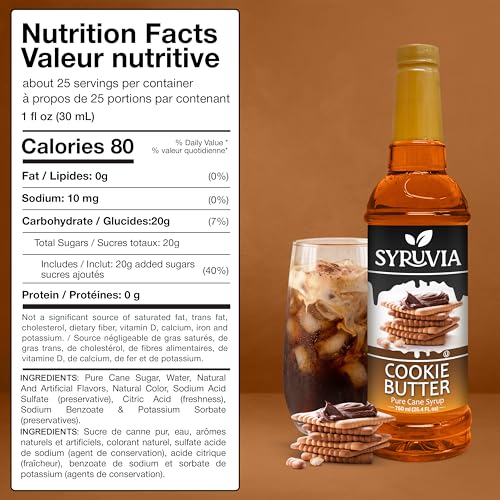 Coffee Syrup Cookie Butter Flavored Syrup for Drinks (25.4 Fl Oz)
