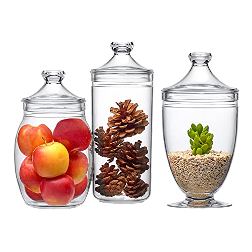 Adore Plastic Apothecary Jars (3 Count)