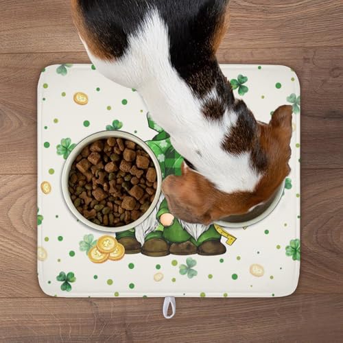 St Patrick's Day Gnome Dish Drying Mat for Kitchen Counter