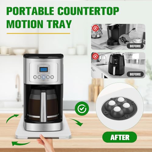 Appliance Slider 360° Rolling Tray for Countertop Coffee Maker Mat