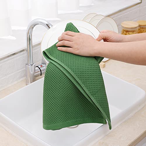 100% Cotton Waffle Weave Kitchen Dish Towels 12 (12 Count)