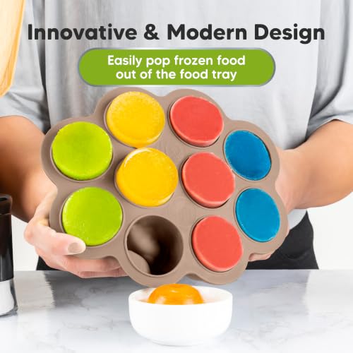 Silicone Food Freezer Trays with Lid (10 Count)