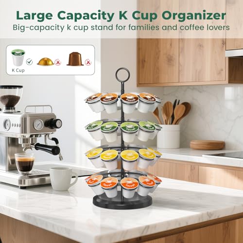 K Cup Holder Coffee Pod Organizer Carousel for Countertop