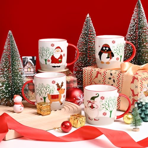 Christmas Mugs Set of 4 (4 Count)