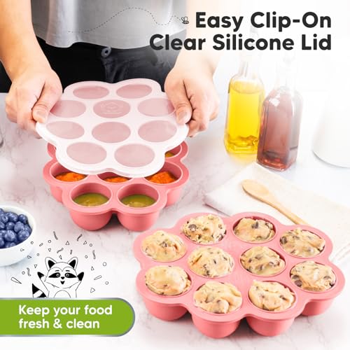 Silicone Food Freezer Trays with Lid