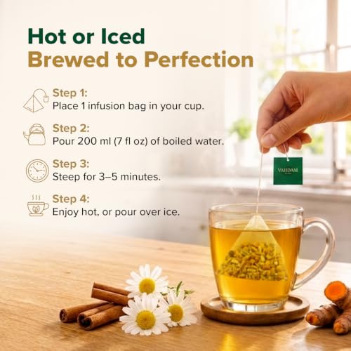 Turmeric Chamomile Tea Bags (100 Count)
