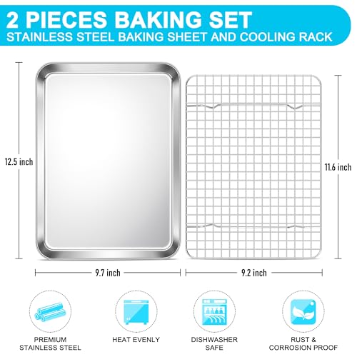 Baking Sheet with Wire Rack Set (2 Count)