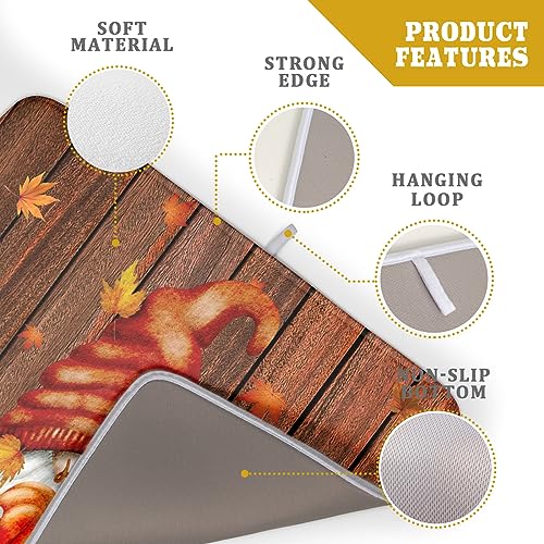 Fall Gnome Dish Drying Mat for Kitchen Counter