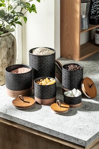 Ceramic Coffee Container Jars with Airtight Lid
