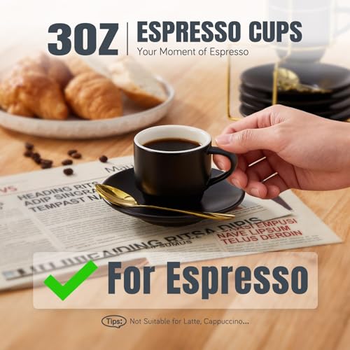 3 Ounce Espresso Cups Set of 4 (4 Count)