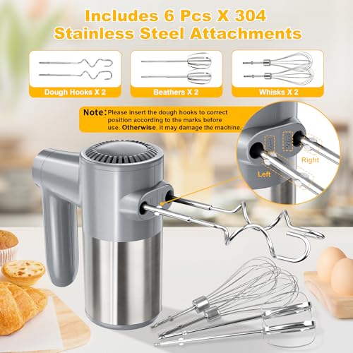 Cordless Electric Hand Mixer (6 Count)
