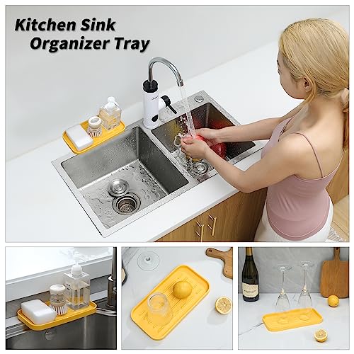 Silicone Kitchen Sink Organizer Tray for Multiple Usage