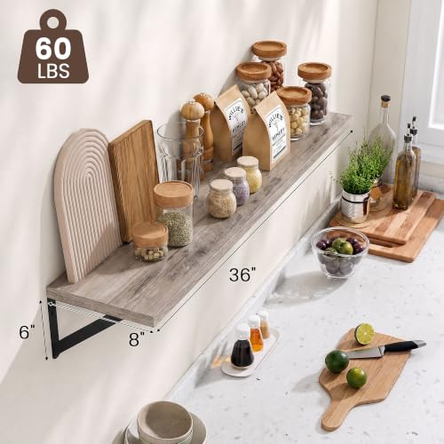 Wall Mounted Floating Shelves Set of 2 (2 Count)
