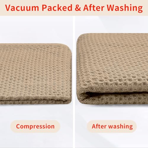 100% Cotton Oversized Waffle Weave Kitchen Towels 4 (4 Count)