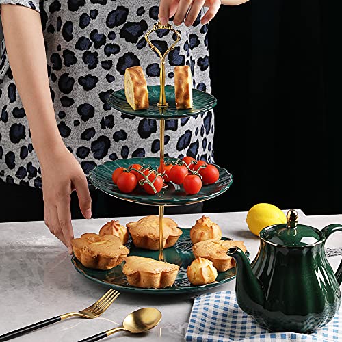 Sweejar 3 Tier Ceramic Cake Stand Wedding